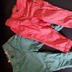 2 H&M Pants 6-9 months